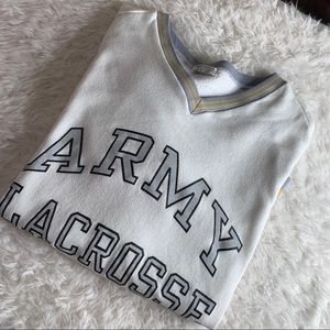 Vintage | Army Lacrosse V-Neck Sweatshirt | XL